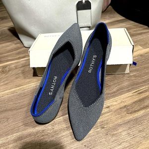 Rothy’s The Point Cloud Grey Birdseye size 7 BRAND NEW